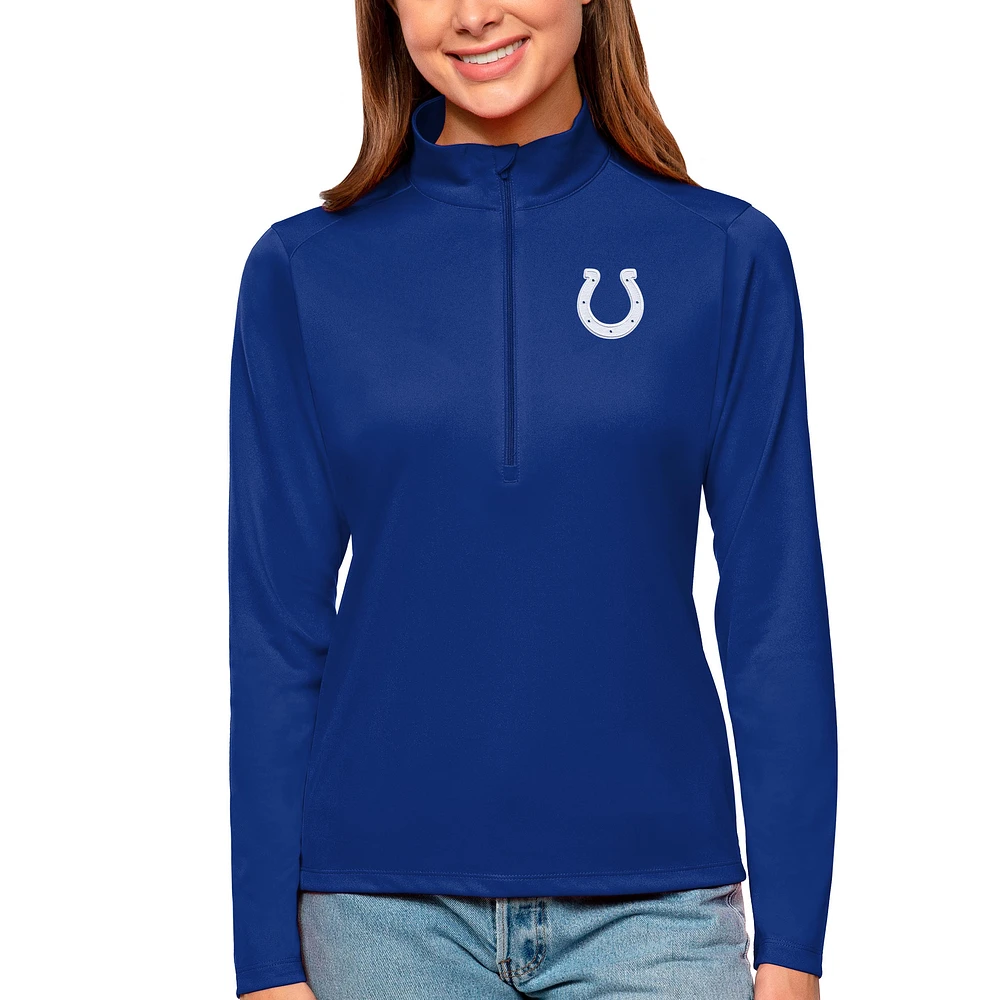 Women's Antigua Royal Indianapolis Colts Tribute Half-Zip Top