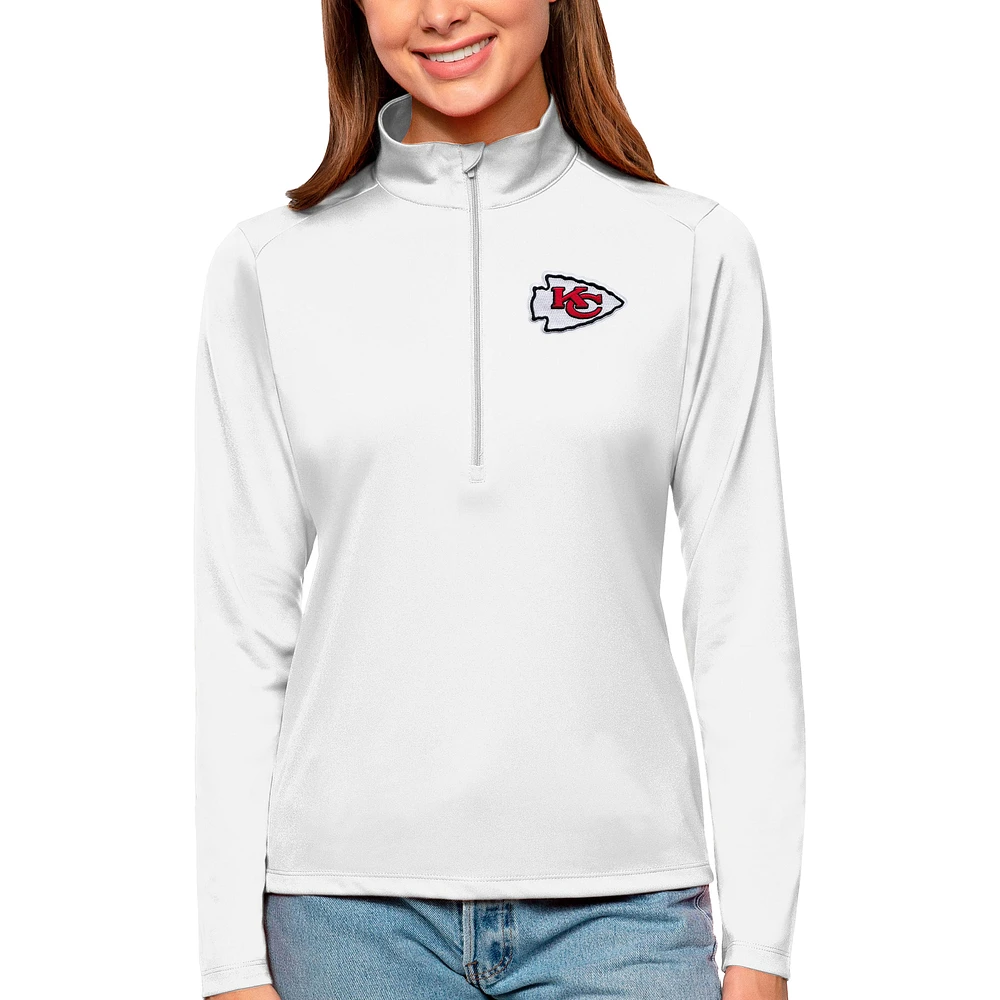Women's Antigua Kansas City Chiefs Tribute Half-Zip Top