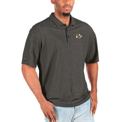 Men's Antigua Heathered Black Nashville Predators Big & Tall Esteem Polo