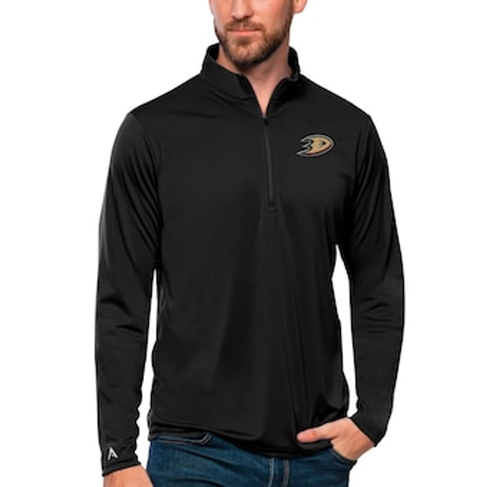 Men's Antigua Anaheim Ducks Tribute Quarter-Zip Pullover Top