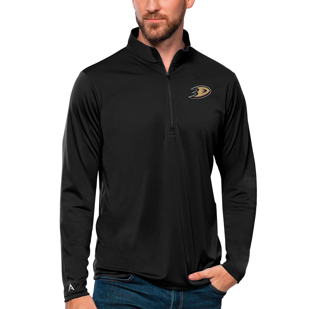 Men's Antigua Anaheim Ducks Tribute Quarter-Zip Pullover Top