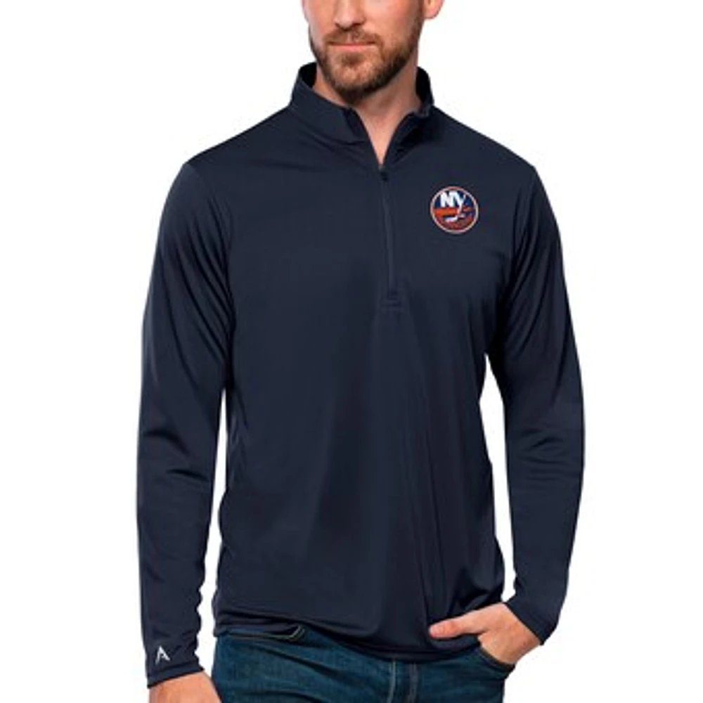 Men's Antigua Navy New York Islanders Tribute Quarter-Zip Pullover Top