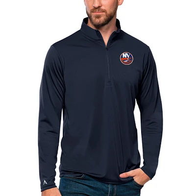 Men's Antigua Navy New York Islanders Tribute Quarter-Zip Pullover Top