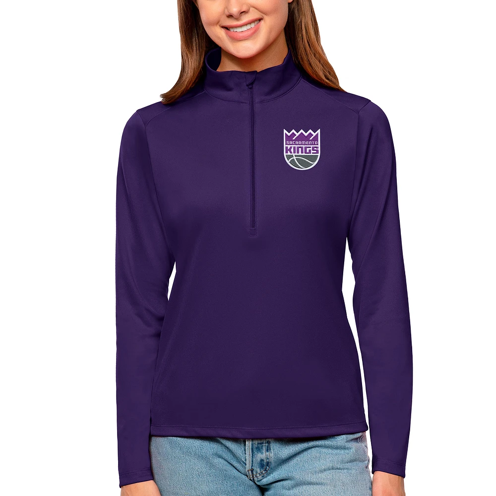 Women's Antigua Sacramento Kings Tribute Half-Zip Top