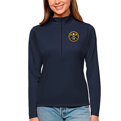 Women's Antigua Navy Denver Nuggets Tribute Half-Zip Top