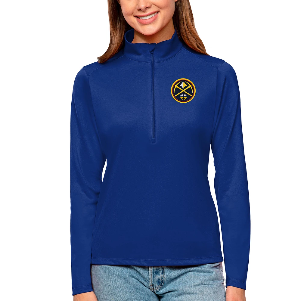 Women's Antigua Denver Nuggets Tribute Half-Zip Top