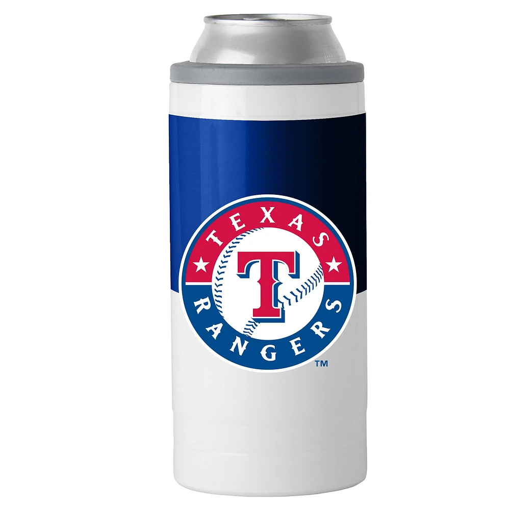 Texas Rangers 12oz. Colorblock Slim Can Cooler