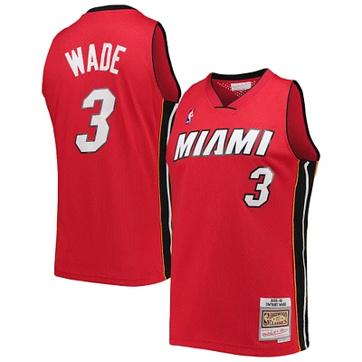 Men's Mitchell & Ness Dwyane Wade Red Miami Heat Big & Tall Hardwood Classics 2005/06 Swingman Jersey