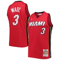 Men's Mitchell & Ness Dwyane Wade Red Miami Heat Big & Tall Hardwood Classics 2005/06 Swingman Jersey