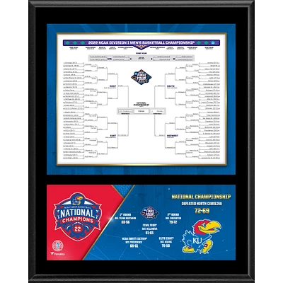Fanatics Authentic Kansas Jayhawks 2022 NCAA Men's Basketball National Champions 12'' x 15'' Sublimated Bracket Plaque