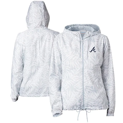 Women's Columbia Gray Atlanta Braves Flash Forward Full-Zip Windbreaker Jacket