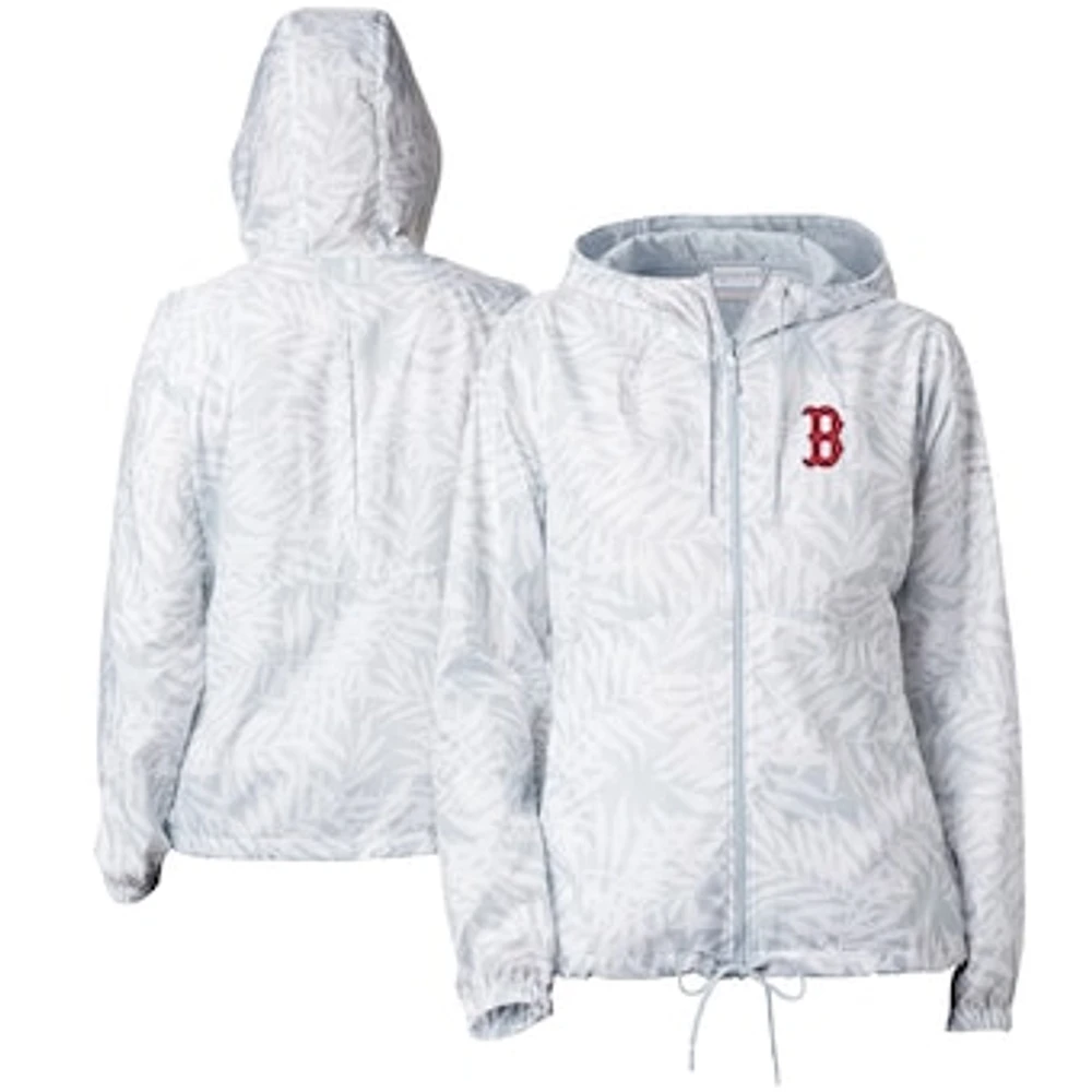 Women's Columbia Gray Boston Red Sox Flash Forward Full-Zip Windbreaker Jacket