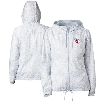 Women's Columbia Gray Cleveland Guardians Flash Forward Full-Zip Windbreaker Jacket