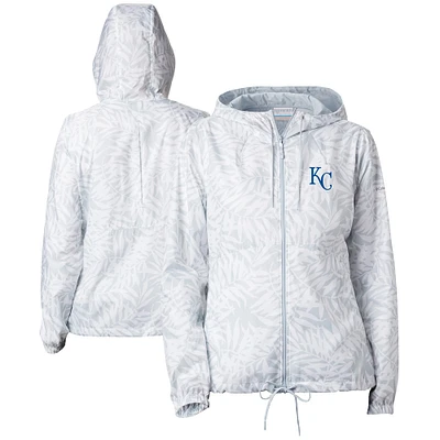 Women's Columbia White Kansas City Royals Flash Forward Full-Zip Windbreaker Jacket