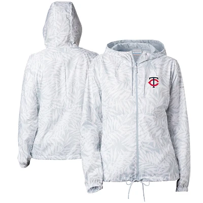 Women's Columbia Gray Minnesota Twins Flash Forward Full-Zip Windbreaker Jacket