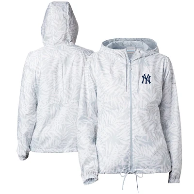 Women's Columbia Gray New York Yankees Flash Forward Full-Zip Windbreaker Jacket