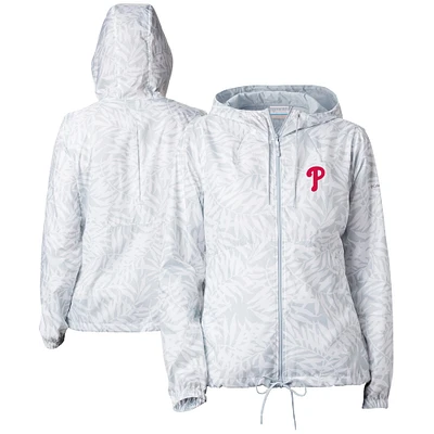 Women's Columbia Gray Philadelphia Phillies Flash Forward Full-Zip Windbreaker Jacket