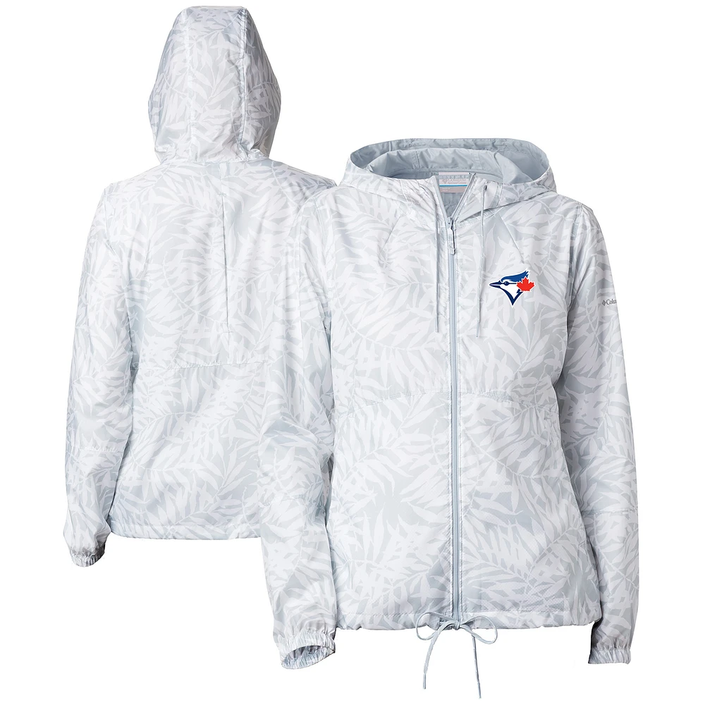 Women's Columbia White Toronto Blue Jays Flash Forward Full-Zip Windbreaker Jacket