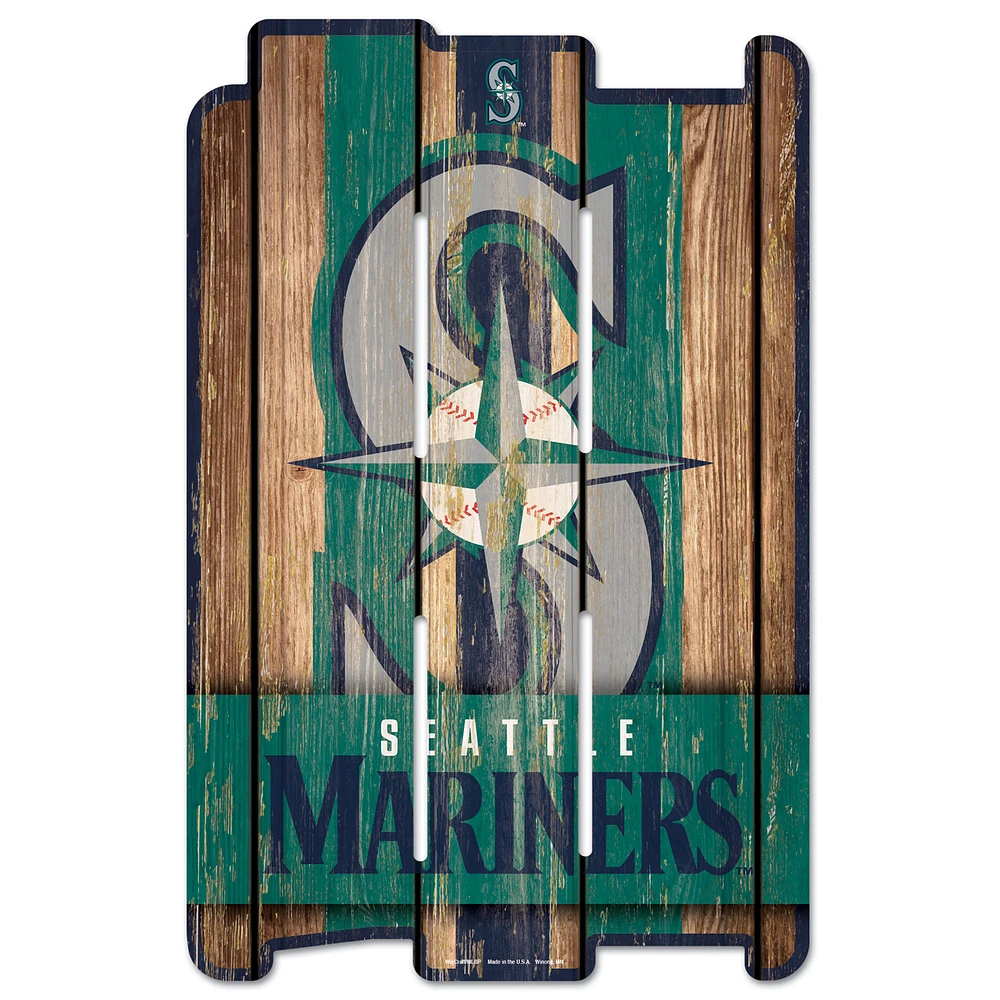 WinCraft Seattle Mariners 11'' x 17'' Fence Decorative Wood Sign