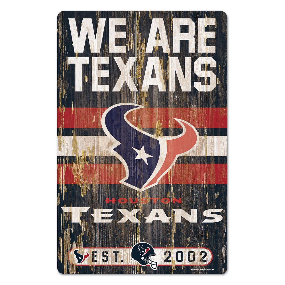 WinCraft Houston Texans 11'' x 17'' Slogan Wood Sign