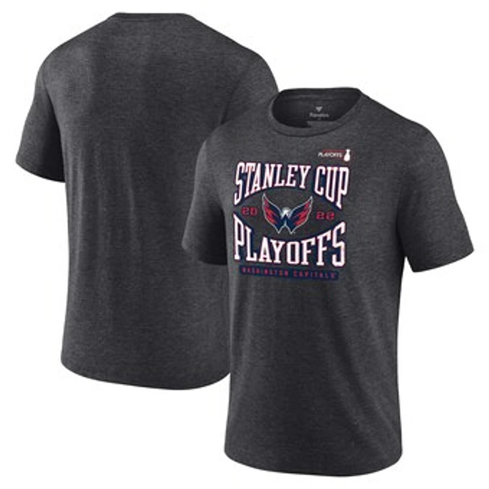 Men's Fanatics Charcoal Washington Capitals 2022 Stanley Cup Playoffs Wraparound T-Shirt
