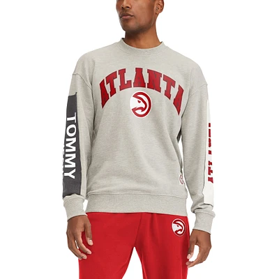 Men's Tommy Jeans Gray Atlanta Hawks James Patch Pullover Sweatshirt