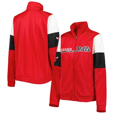 Women's G-III 4Her by Carl Banks Red Chicago Bulls Change Up Full-Zip Track Jacket