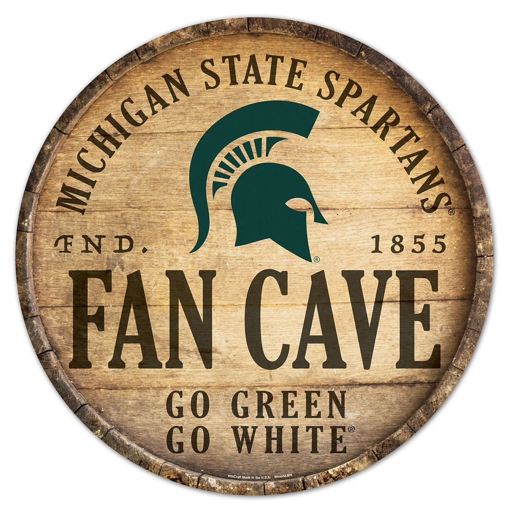 WinCraft Michigan State Spartans 14'' Circular Wood Sign