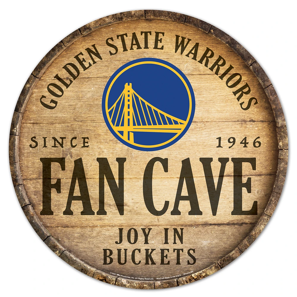 WinCraft Golden State Warriors 14'' Circular Wood Sign
