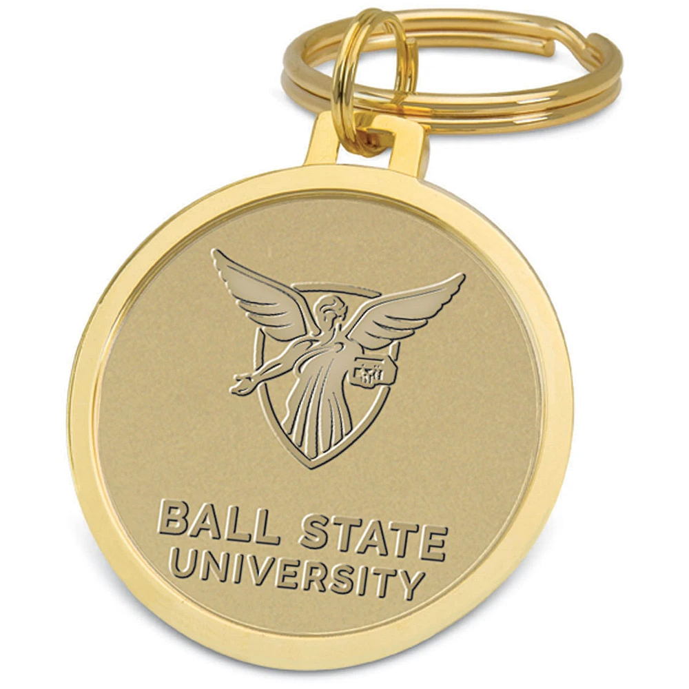Gold Ball State Cardinals Split-Wire Key Ring