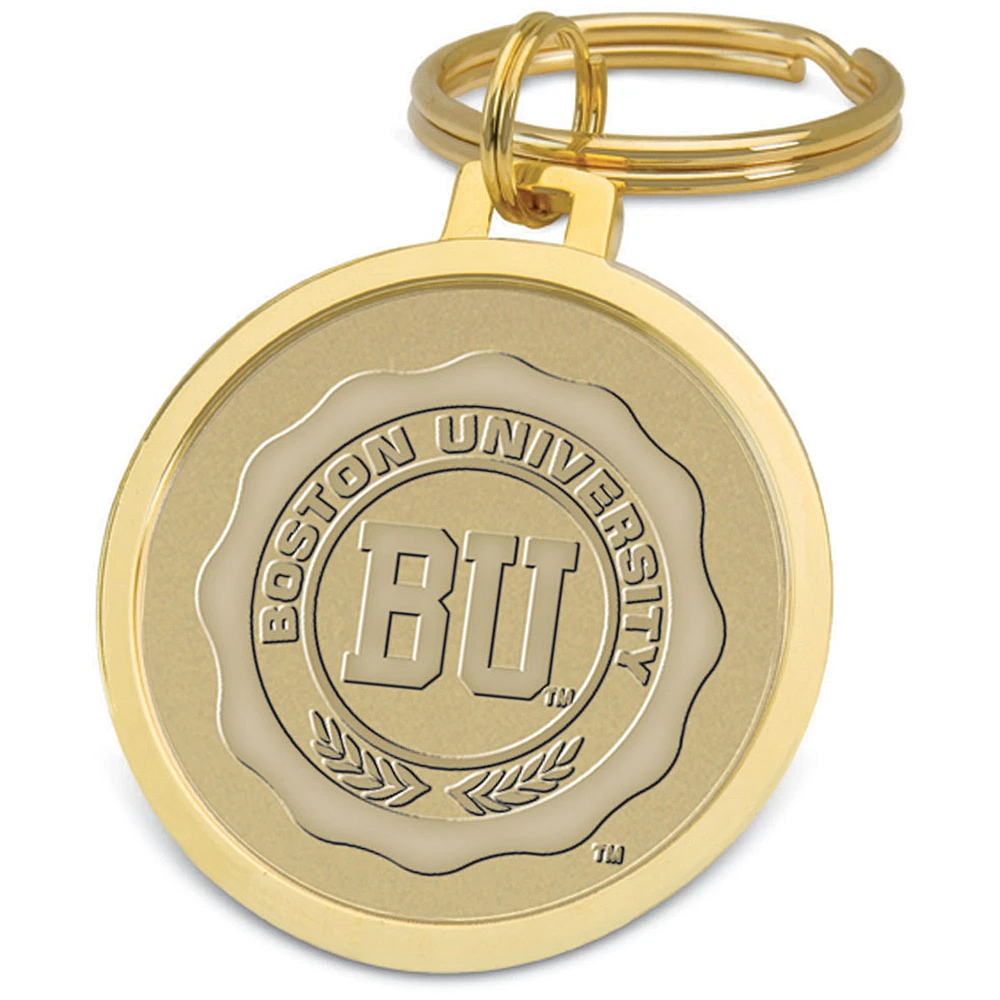 Gold Boston University Split-Wire Key Ring