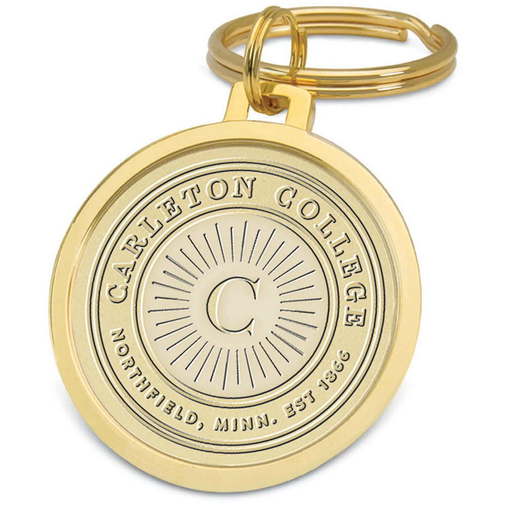 Gold Carleton Knights Split-Wire Key Ring