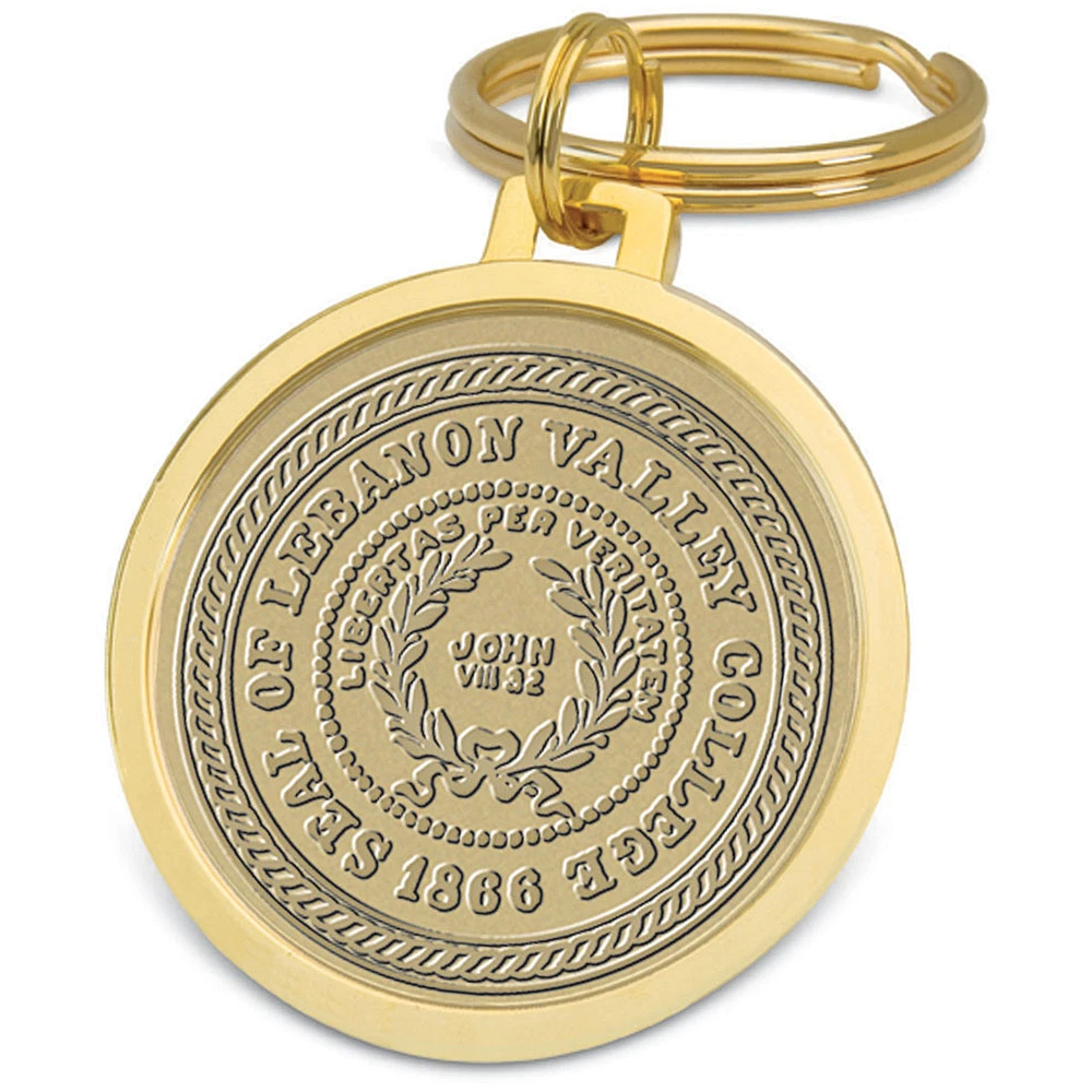 Gold Lebanon Valley College Team Logo Split-Wire Key Ring