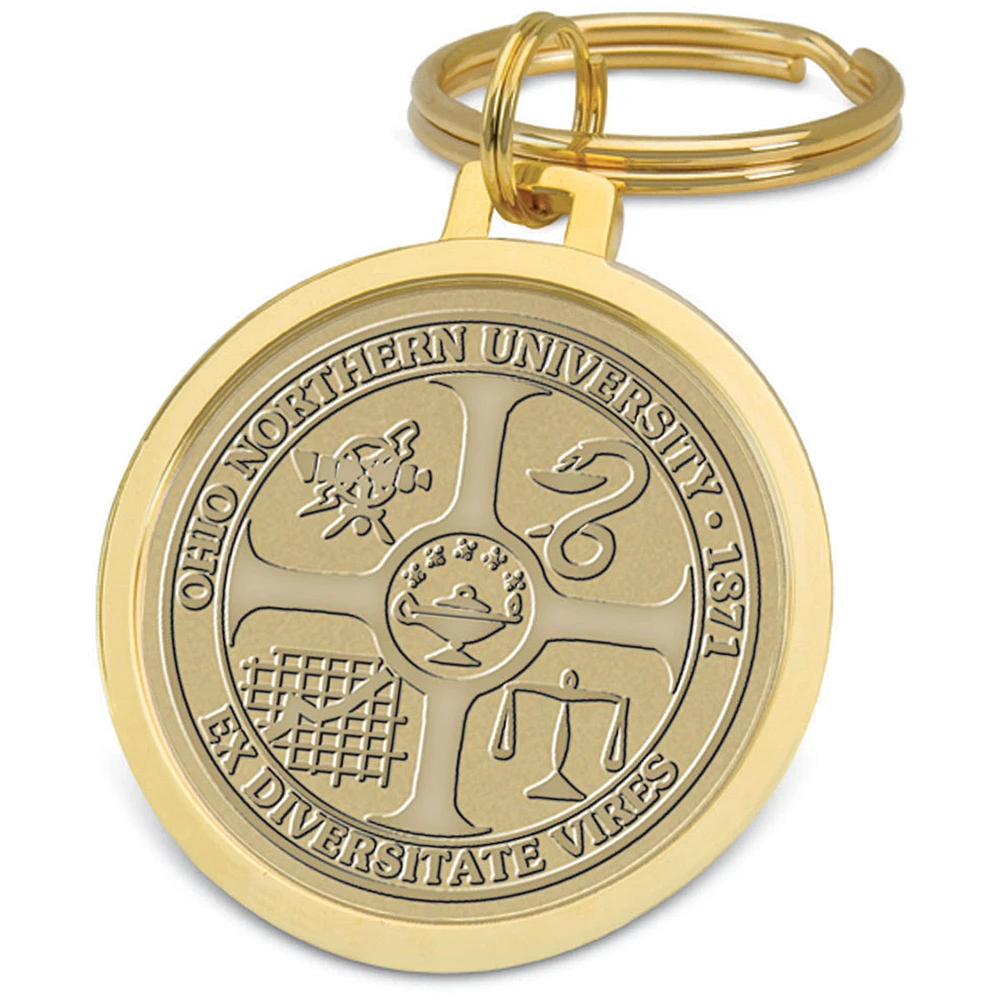 Gold Ohio Northern Polar Bears Split-Wire Key Ring