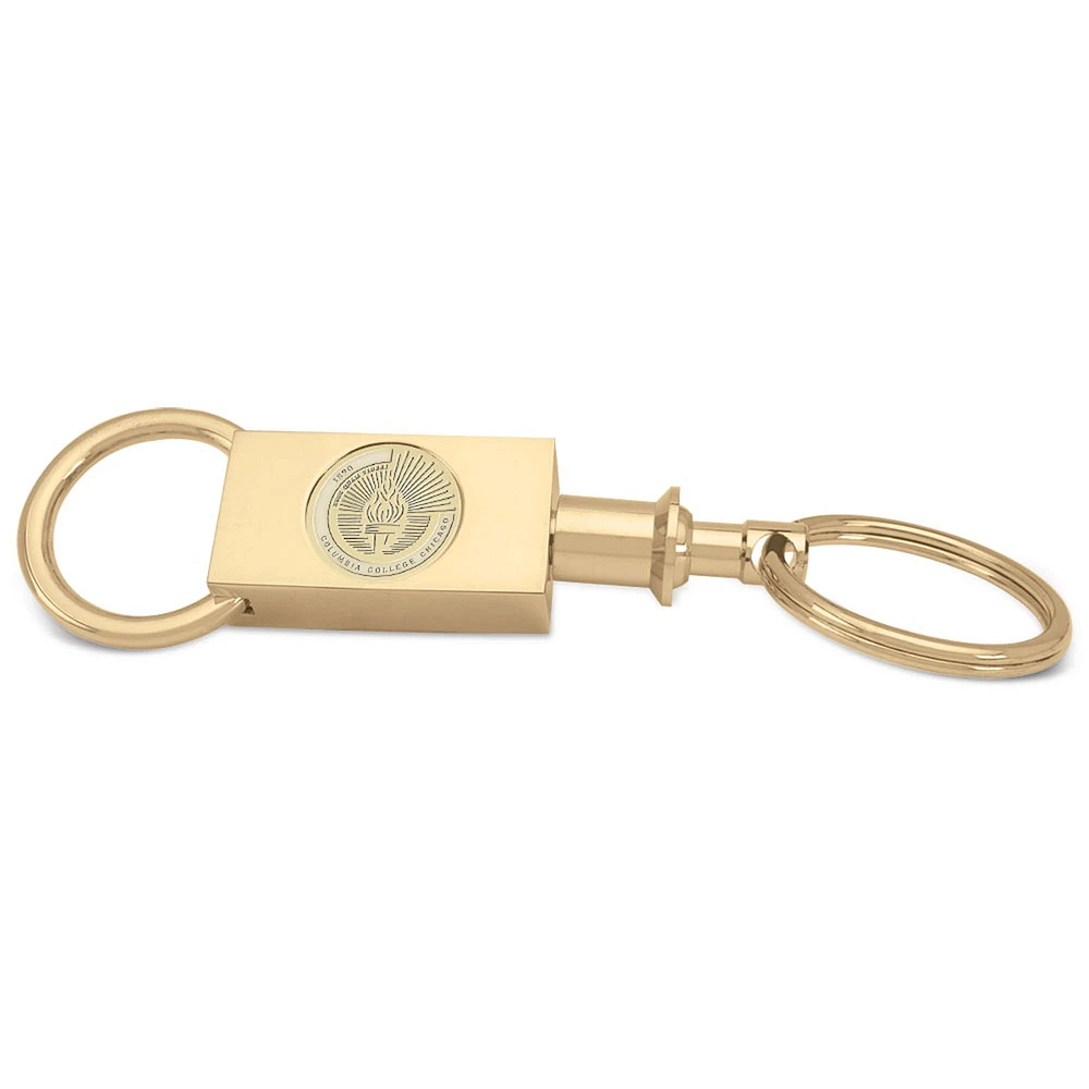 Gold Columbia Renegades Two-Section Key Ring