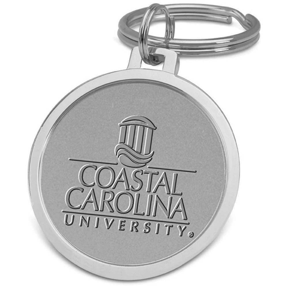 Silver Coastal Carolina Chanticleers Split-Wire Key Ring