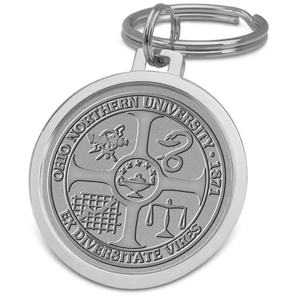 Silver Ohio Northern Polar Bears Split-Wire Key Ring