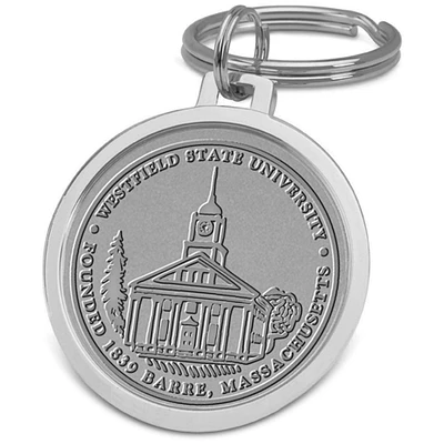 Silver Westfield State Owls Split-Wire Key Ring