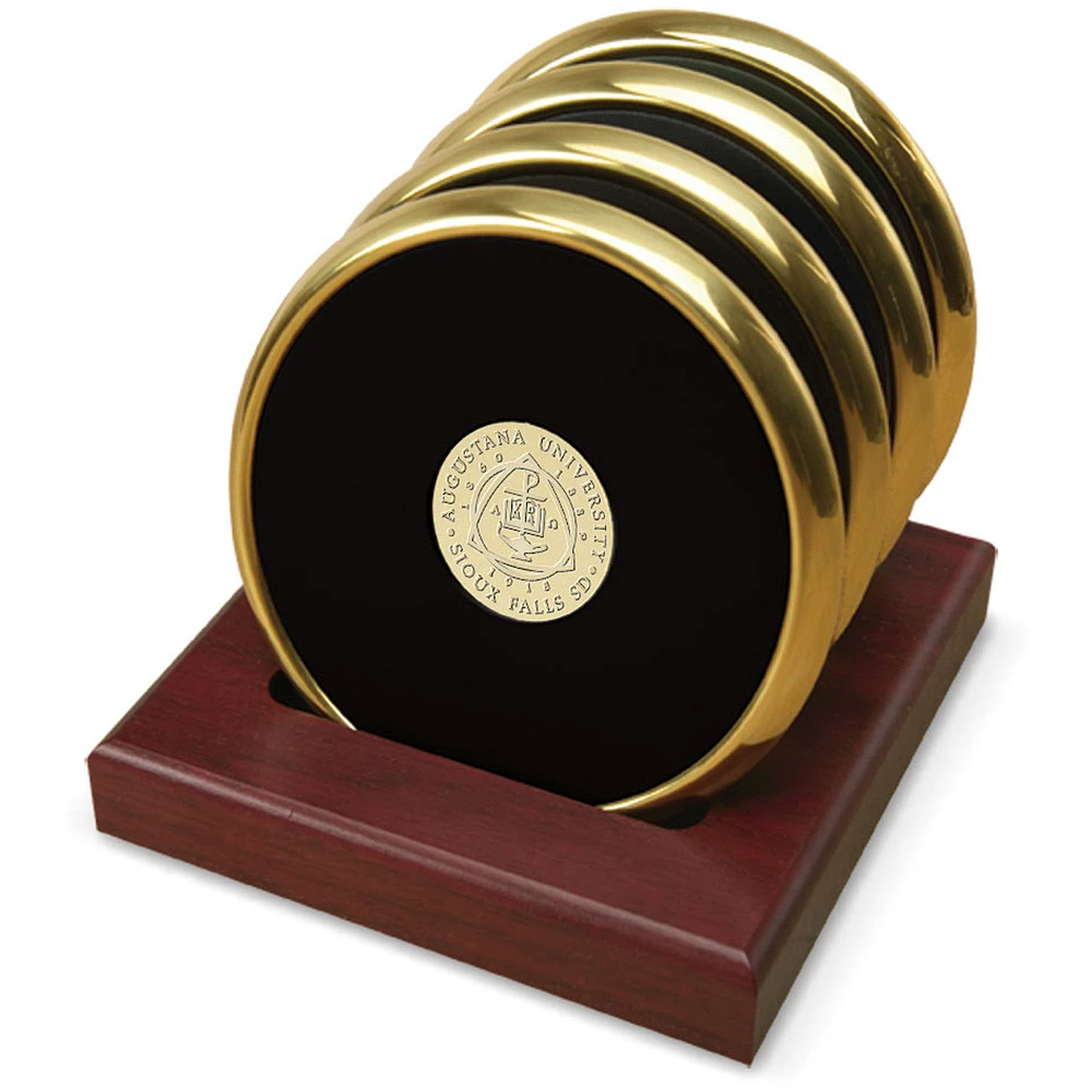Gold Augustana Vikings 4-Piece Coaster Set