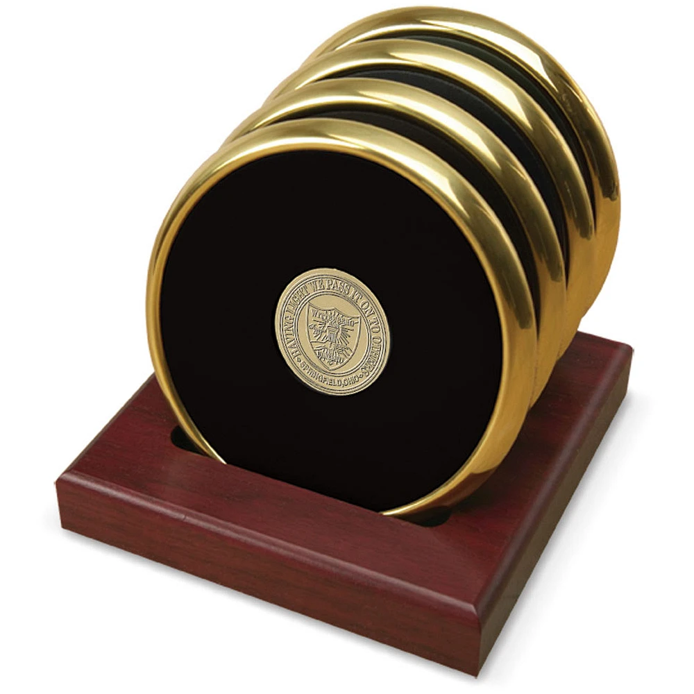 Gold Wittenberg University Tigers -Piece Coaster Set