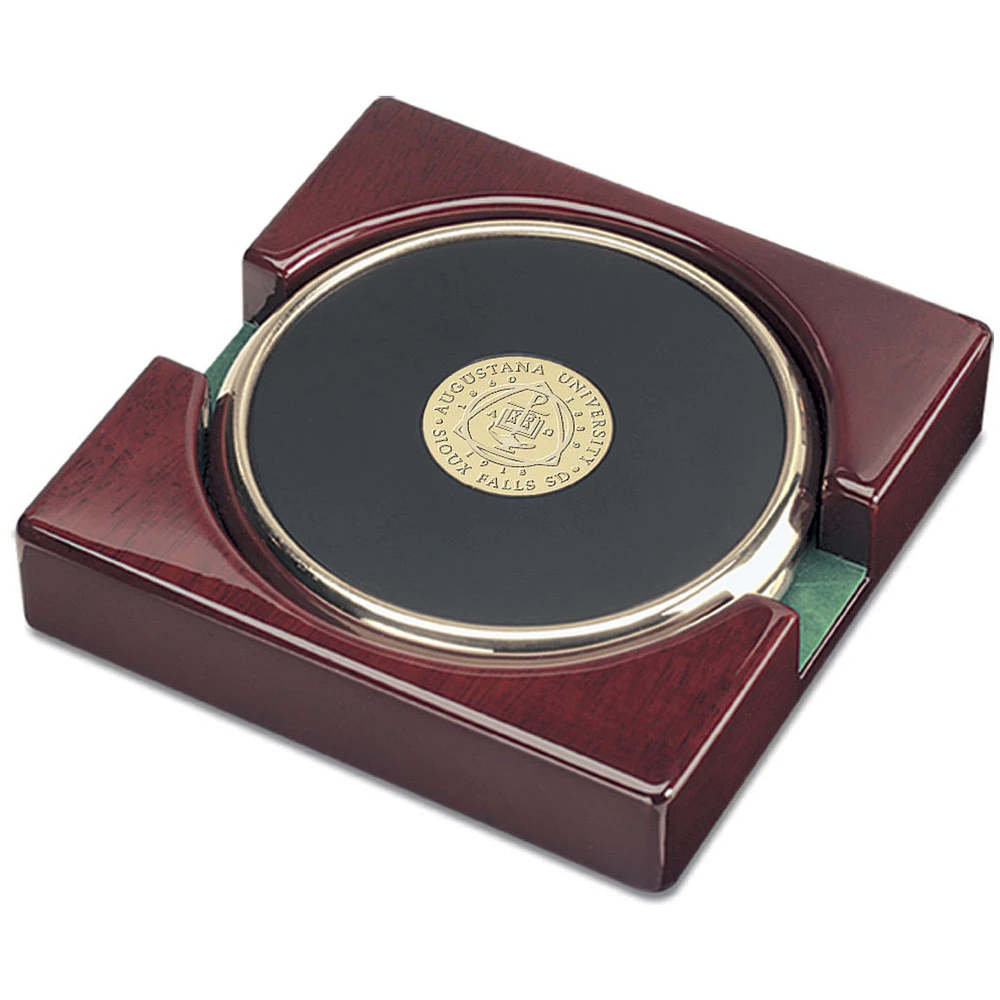 Gold Augustana Vikings 2-Piece Coaster Set