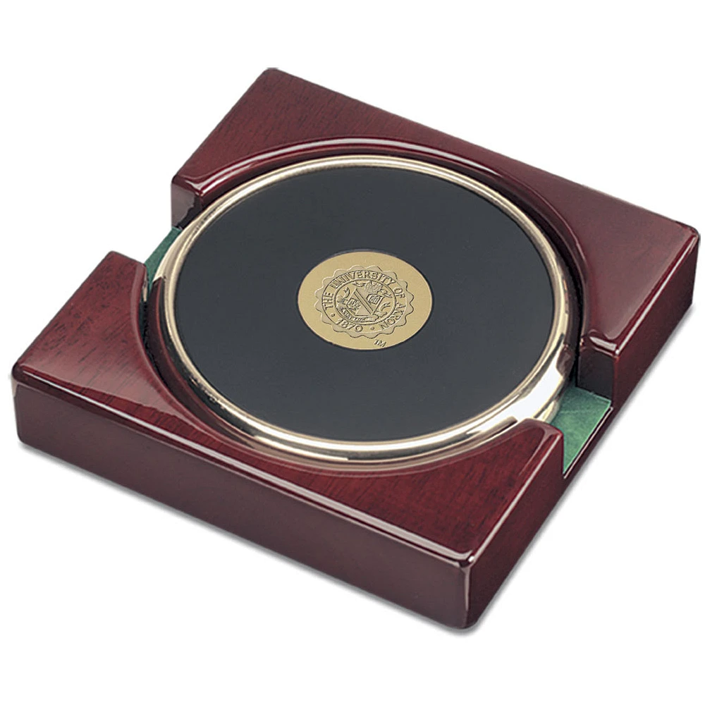 Gold Akron Zips 2-Piece Coaster Set
