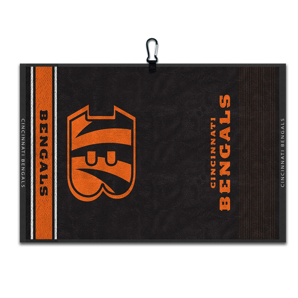 WinCraft Cincinnati Bengals 16" x 24" Jacquard Hand Towel with Carabiner