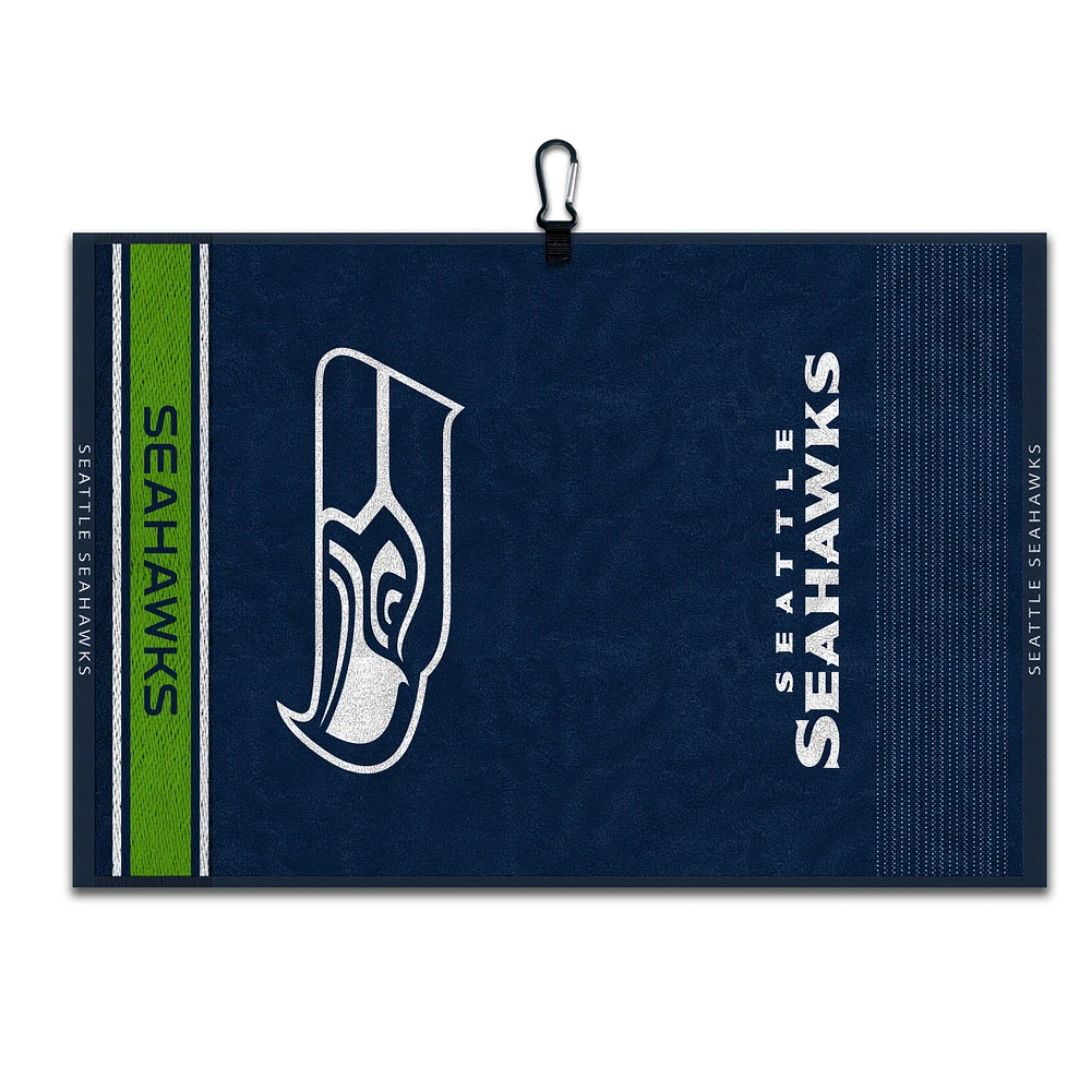 WinCraft Seattle Seahawks 16" x 24" Jacquard Hand Towel with Carabiner