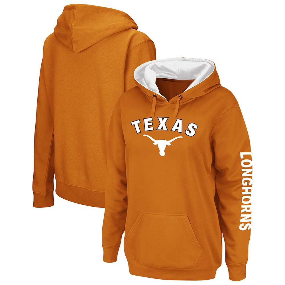 Women's Colosseum Texas Orange Longhorns Loud and Proud Pullover Hoodie