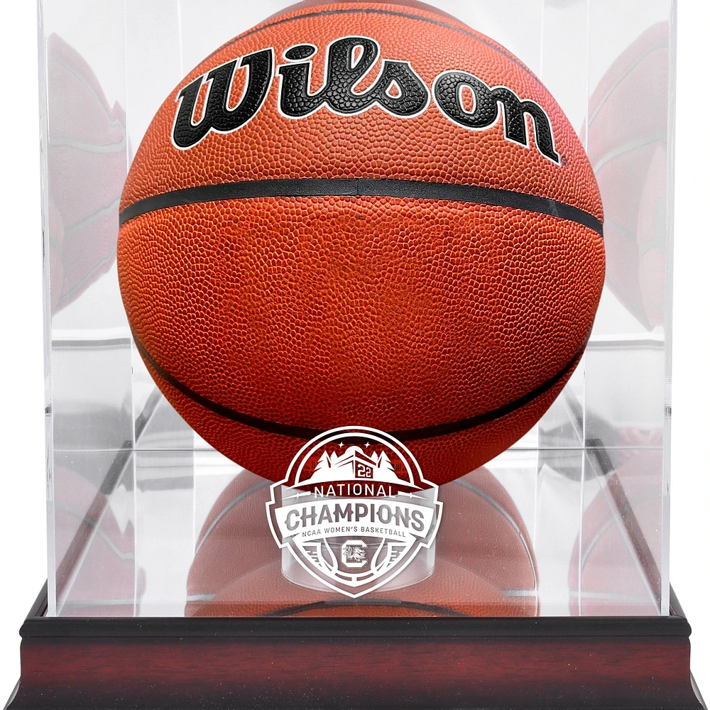 Fanatics Authentic South Carolina Gamecocks 2022 NCAA Women's Basketball National Champions Mahogany Basketball Display Case