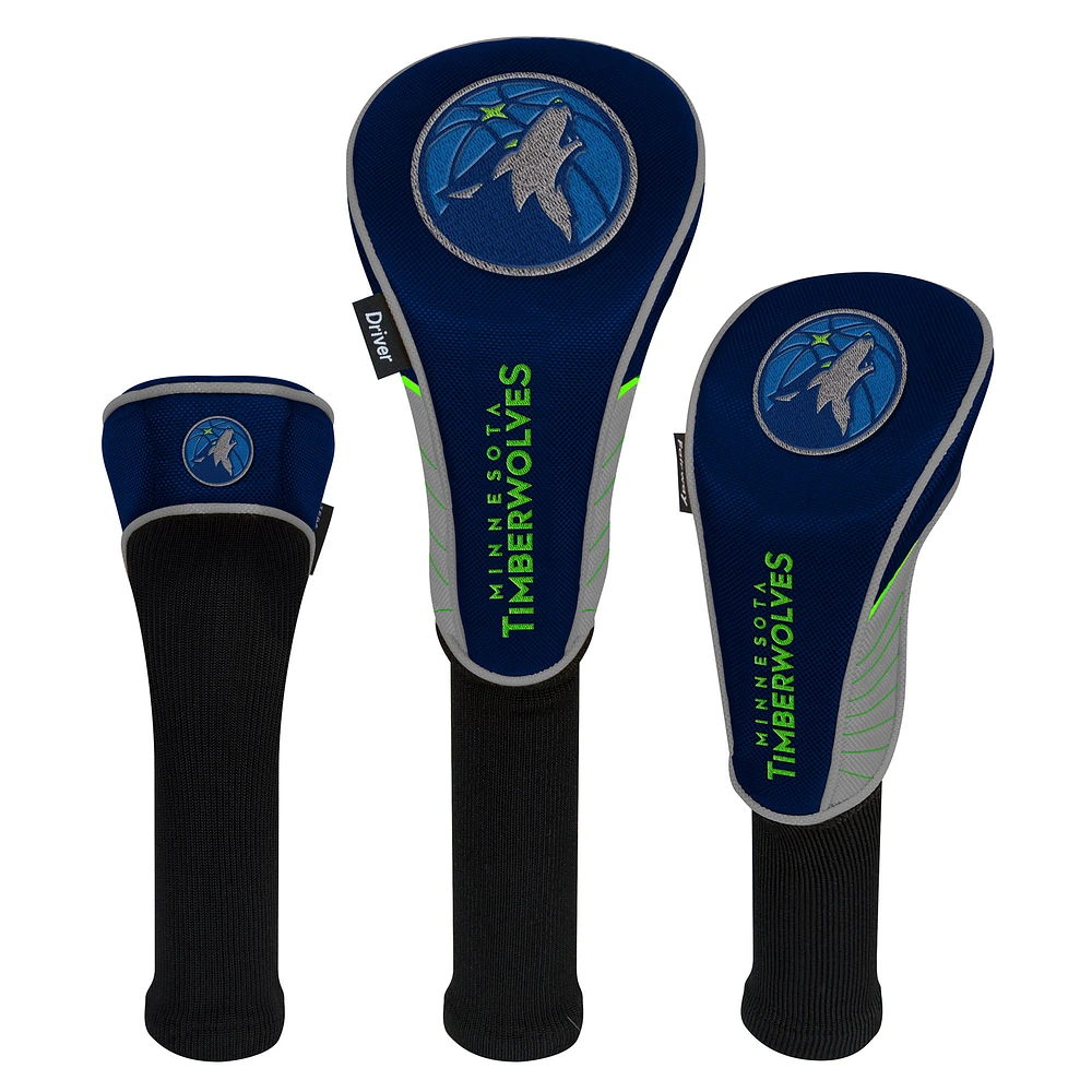 WinCraft Minnesota Timberwolves 3-Pack Golf Club Headcover Set