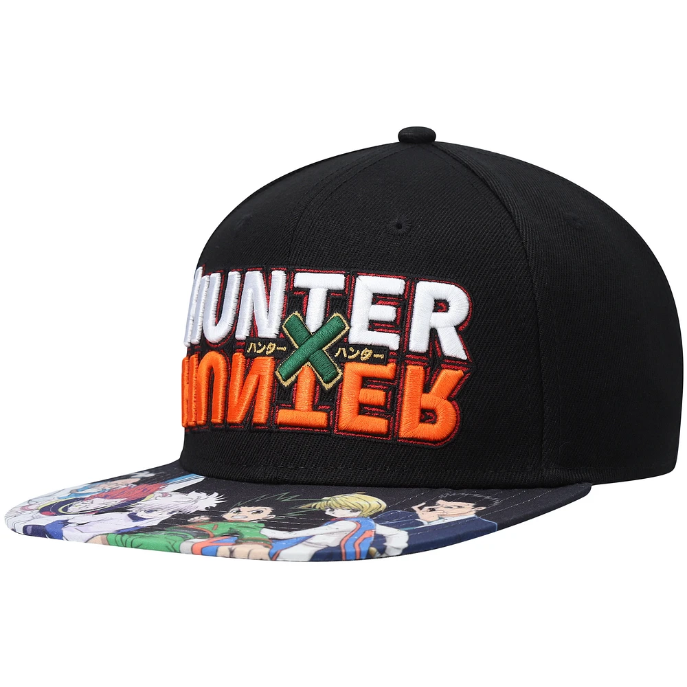 Men's BIOWORLD Black Hunter × Hunter Logo Snapback Hat