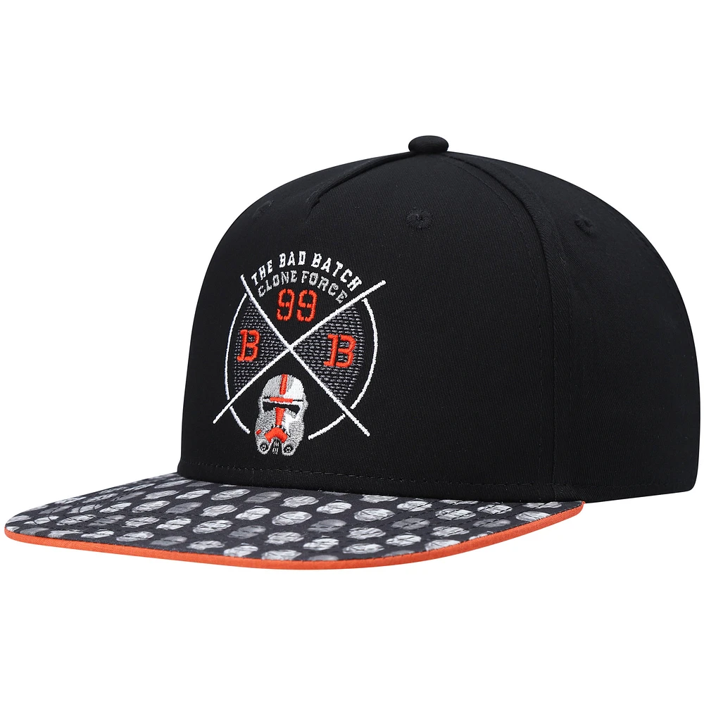 Youth BIOWORLD Black Star Wars The Bad Batch Snapback Hat