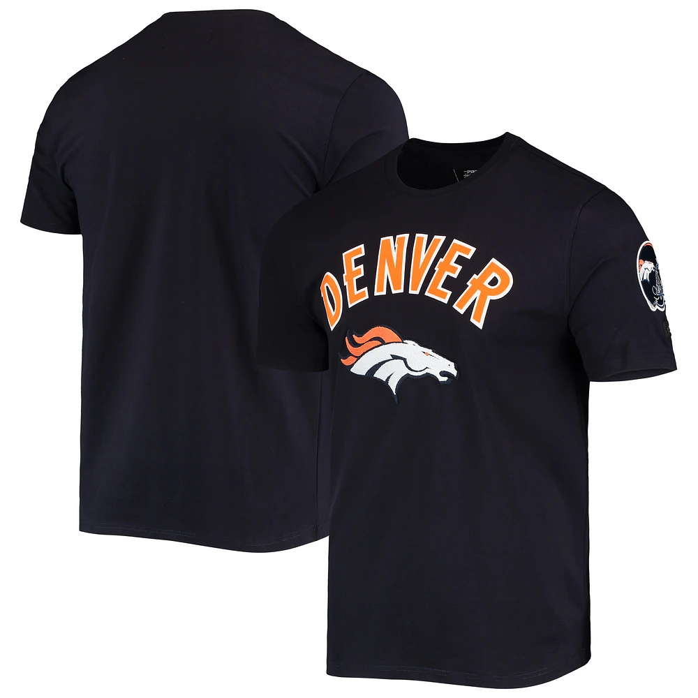 Men's Pro Standard Navy Denver Broncos Team Classic Bristle Slim-Fit T-Shirt